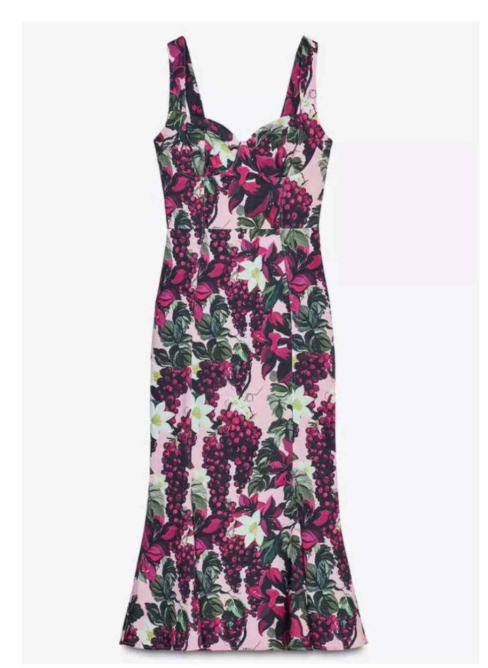Vestido floral rosa morado