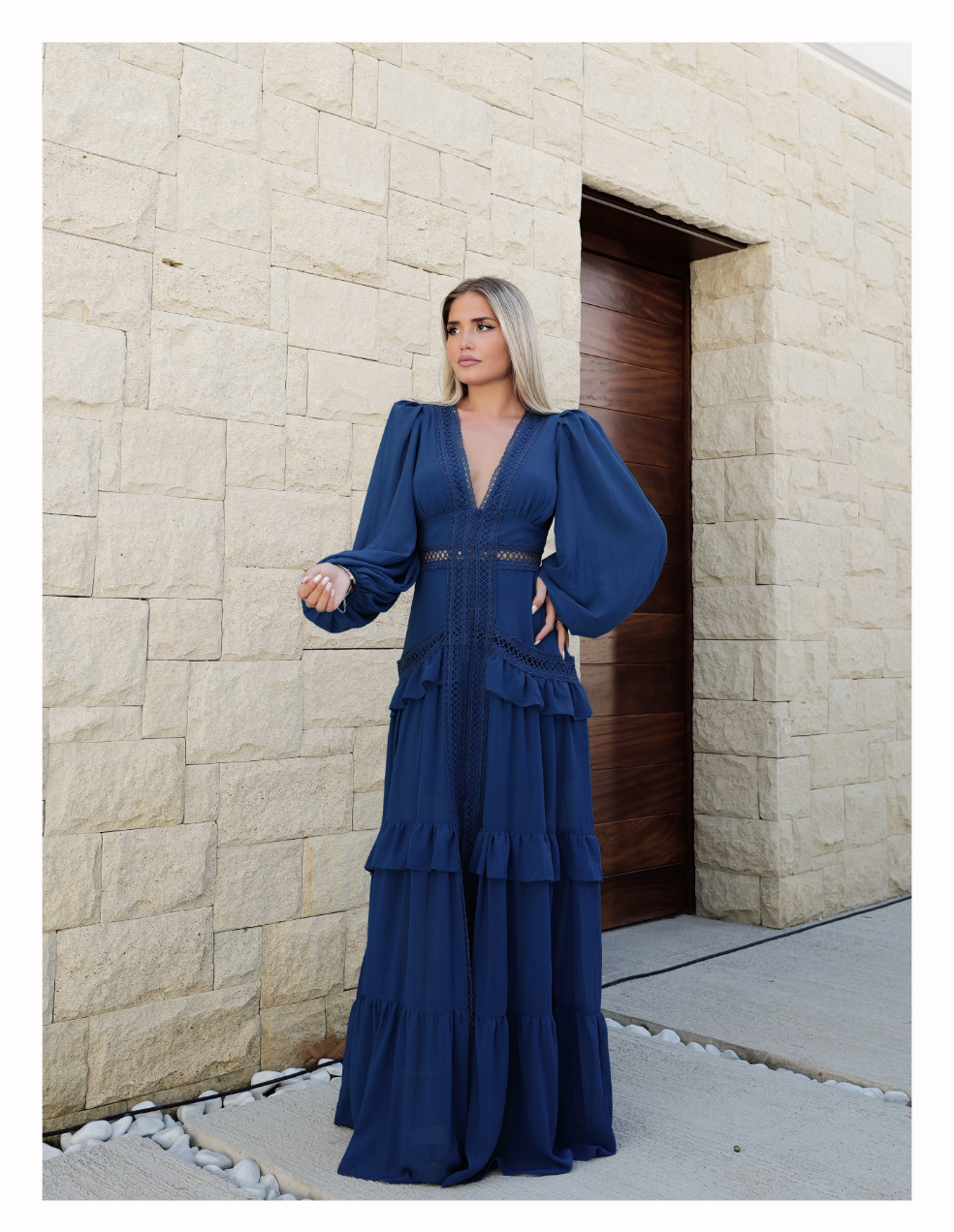 Vestido BOHO largo azul