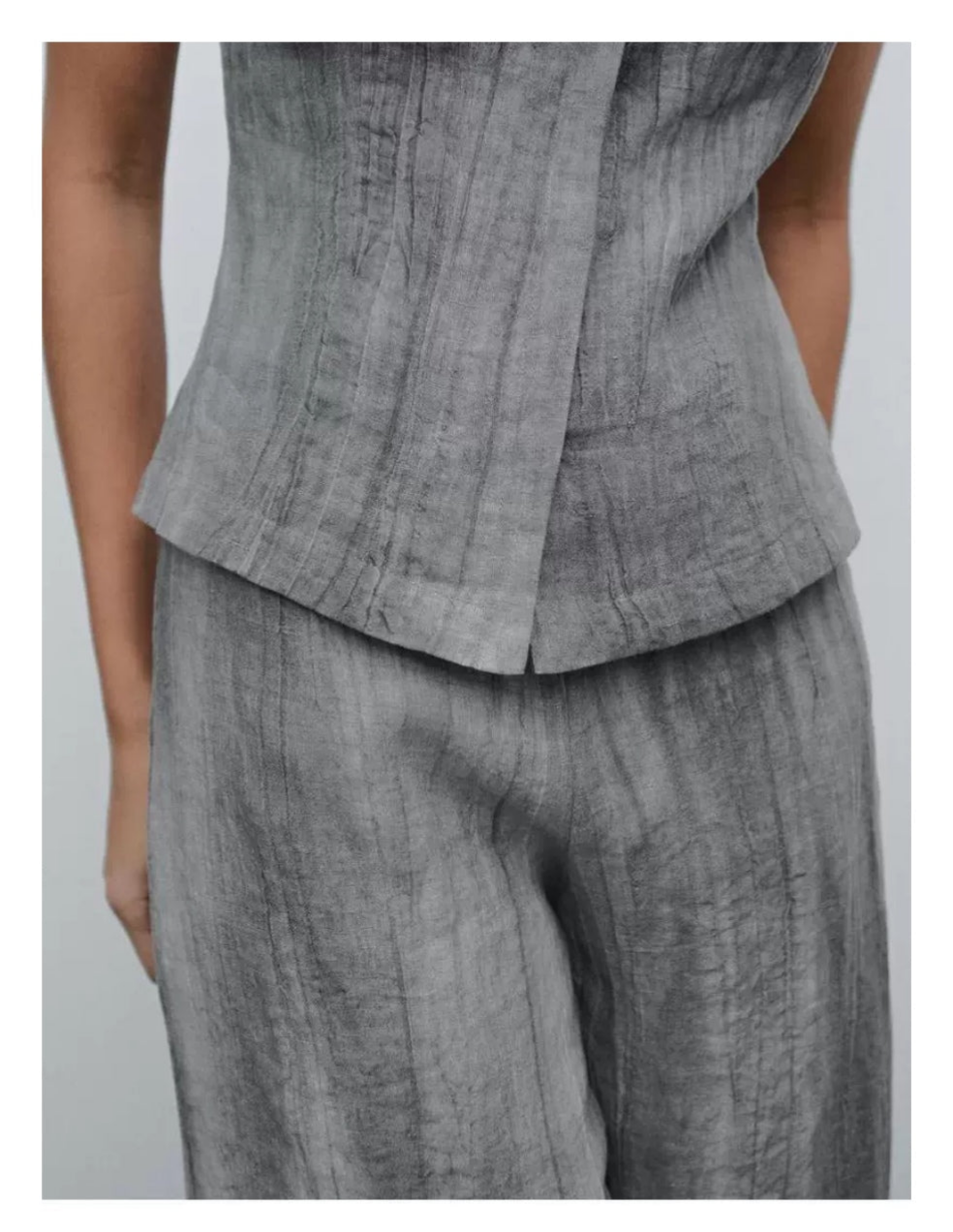 Conjunto chaleco y pantalon gris