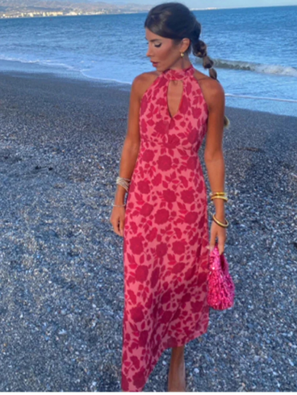 Vestido halter fiusha