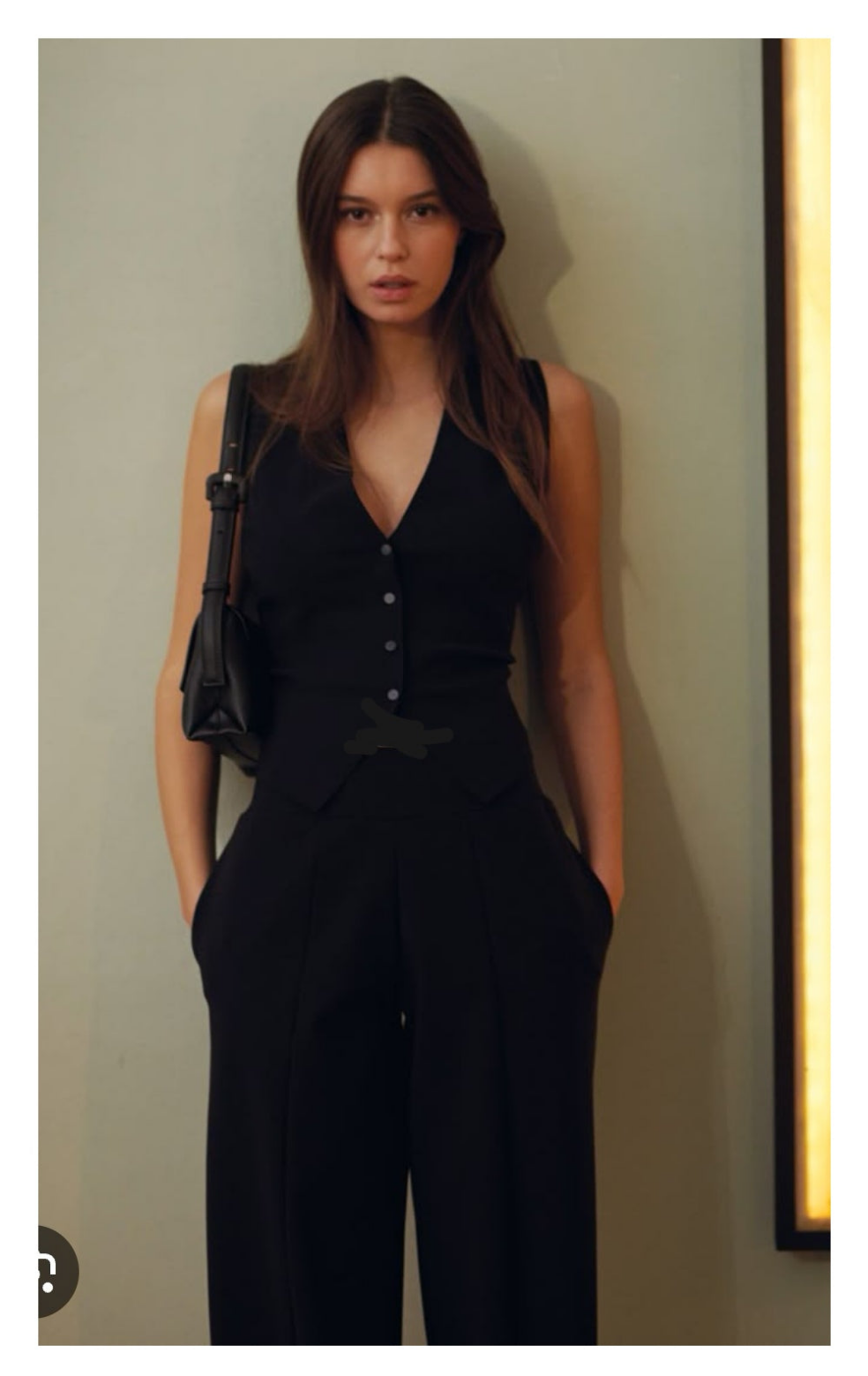 Conjunto chaleco y pantalón negro