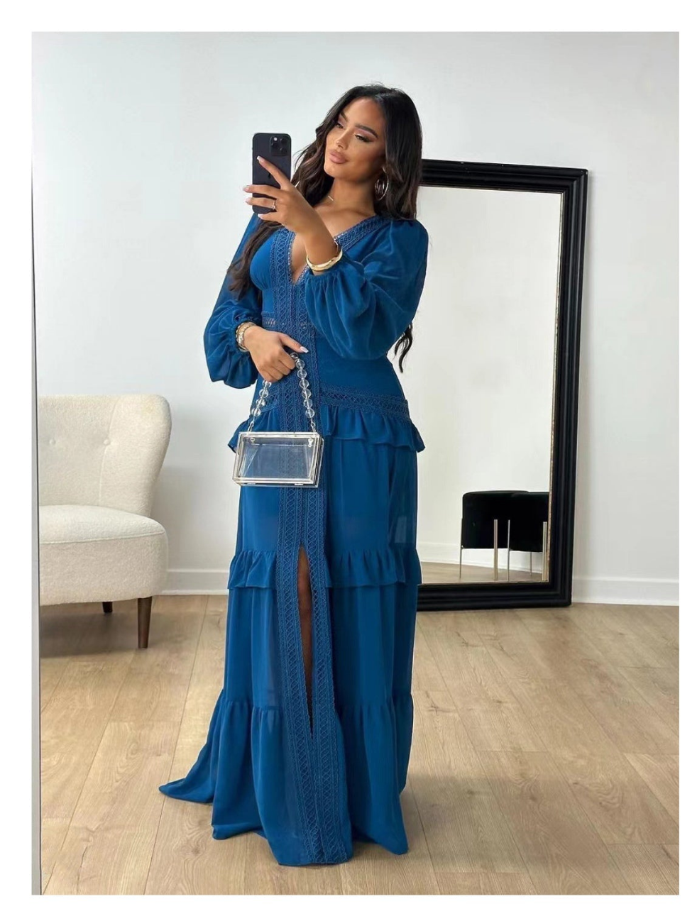 Vestido BOHO largo azul