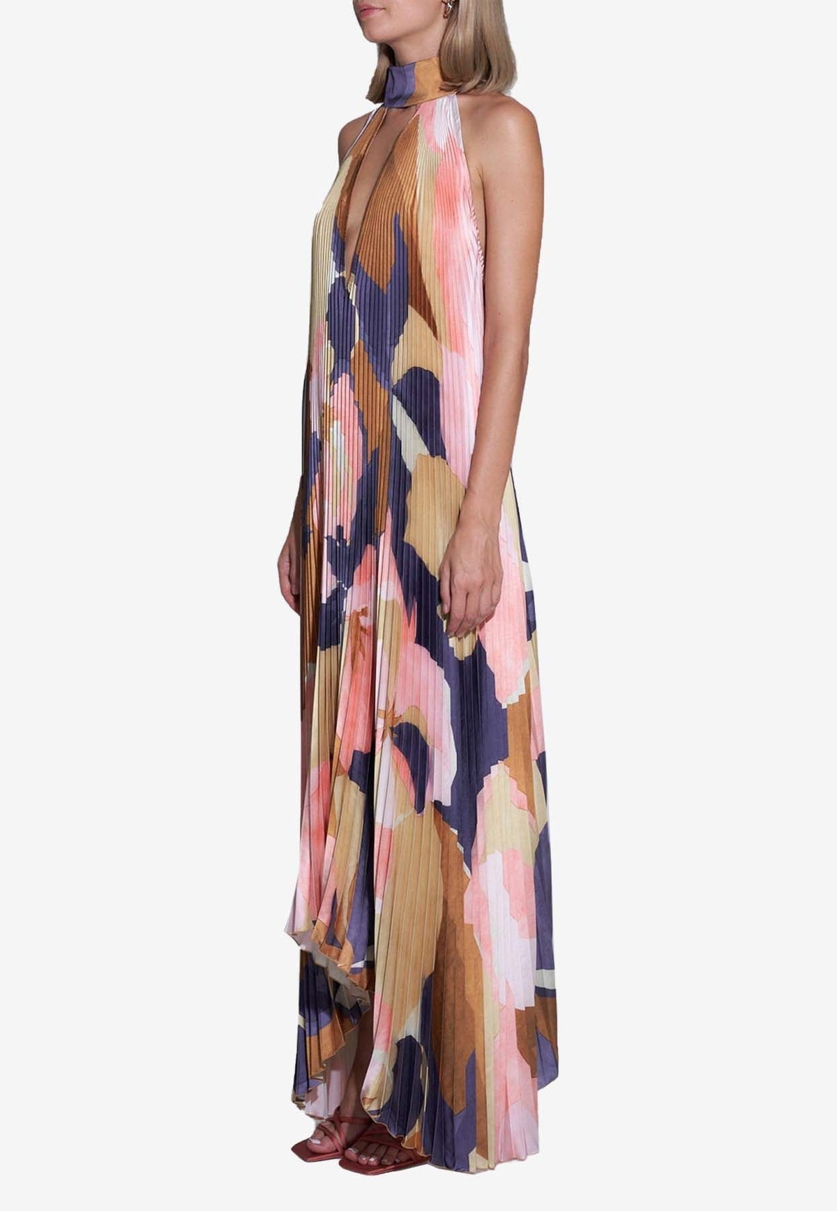 Vestido halter midi