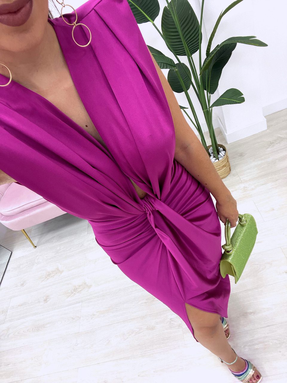 Vestido borgoña