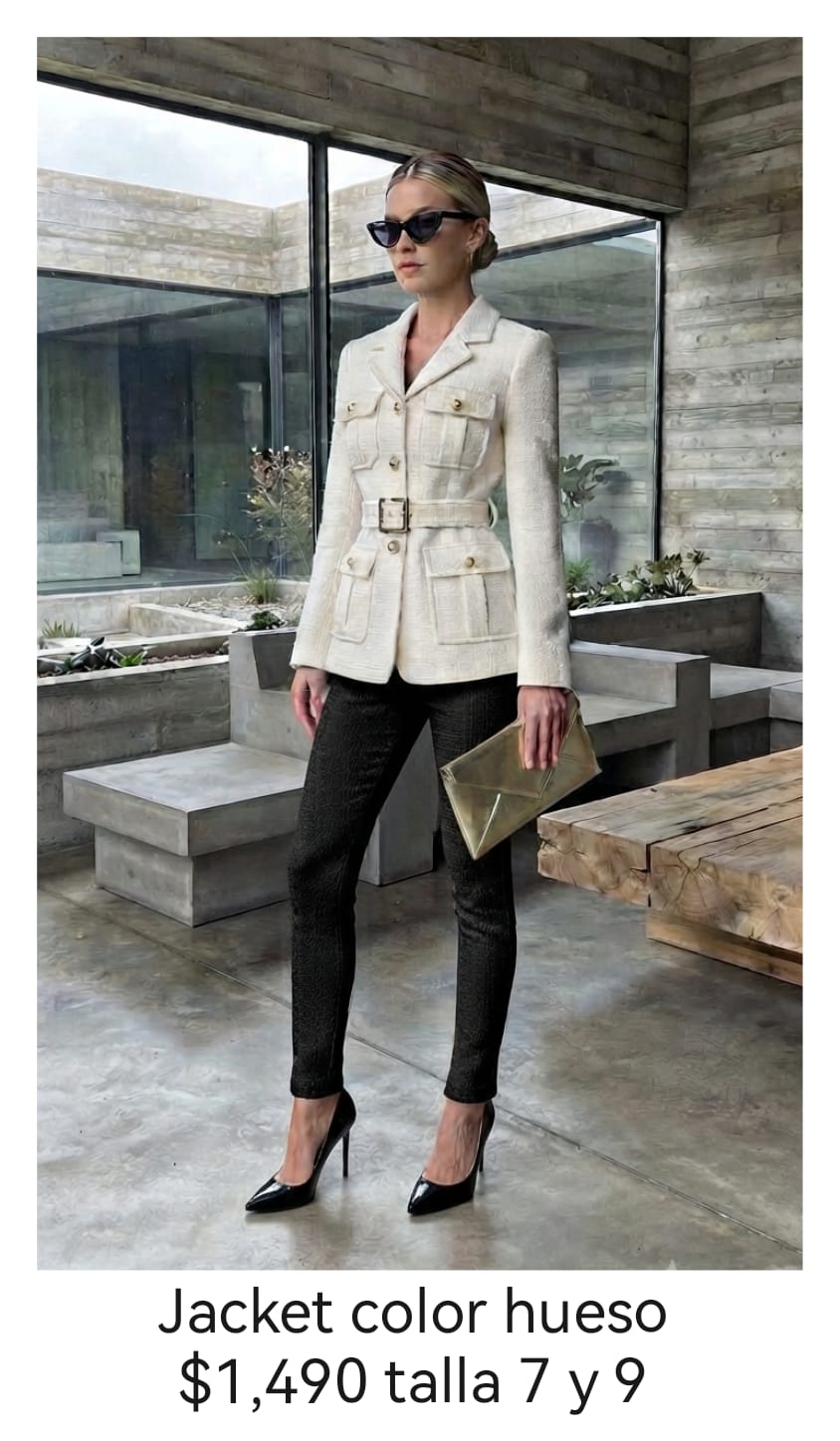 Jacket crema tweed