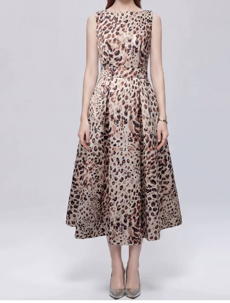 Vestidor midi animal print