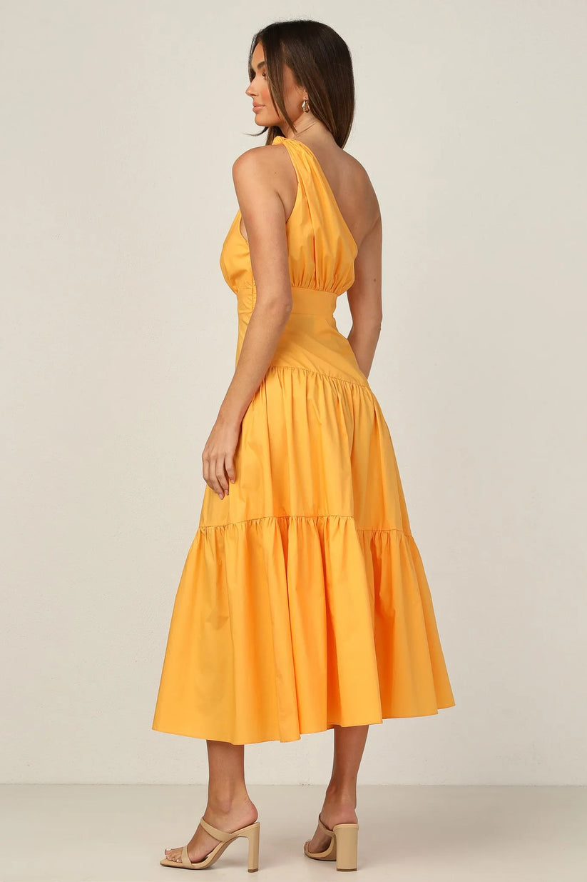 Vestido Amarillo Midi