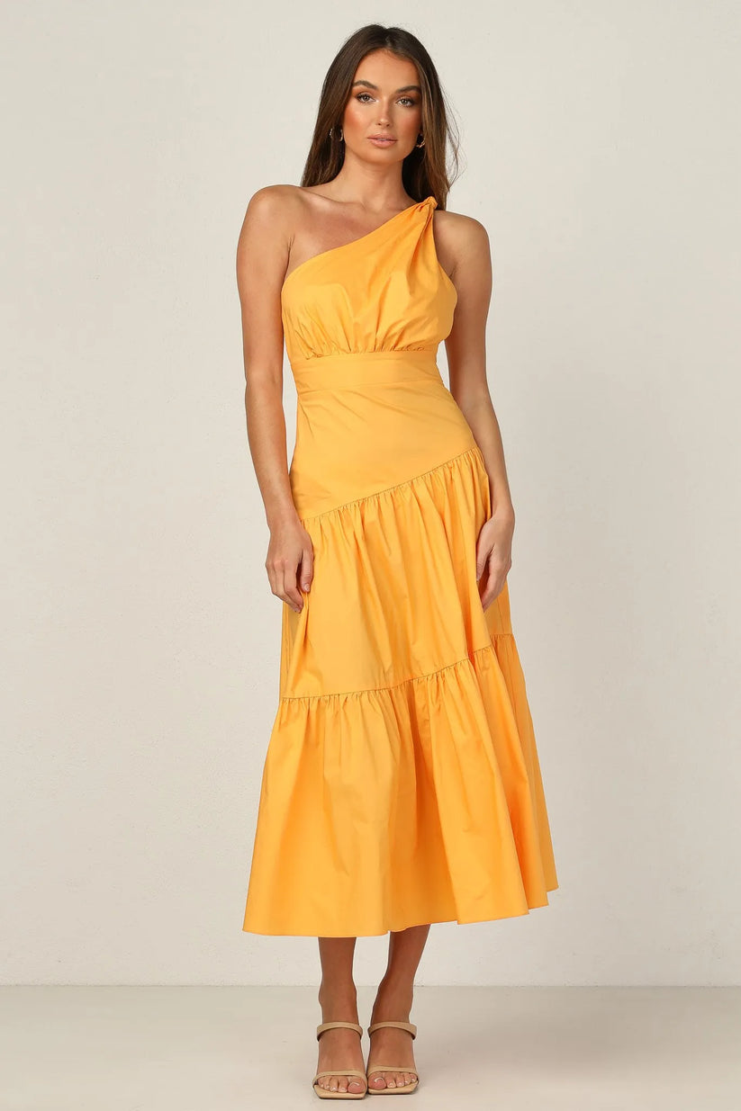 Vestido Amarillo Midi