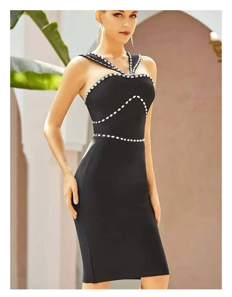 Vestido negro bandage