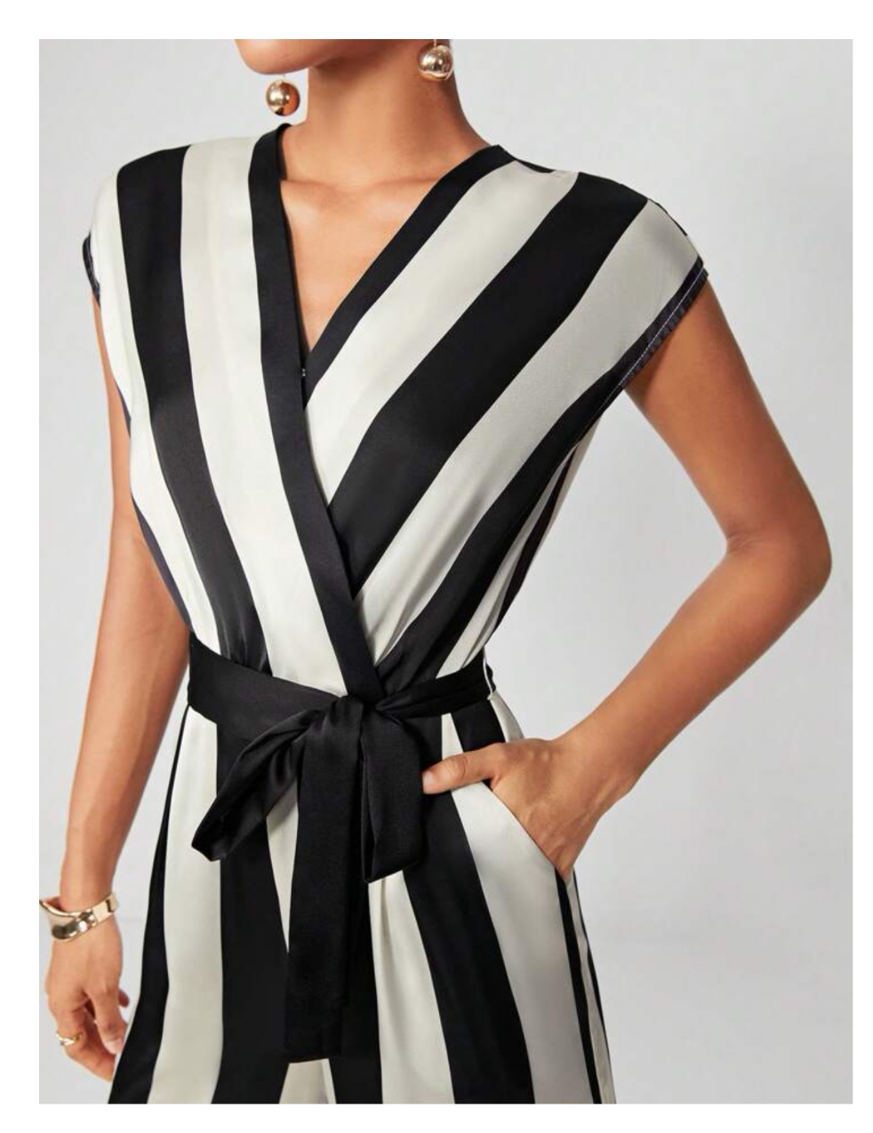 Jumpsuit blanco negro