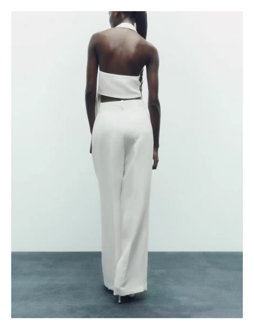 Conjunto chaleco y pantalón blanco