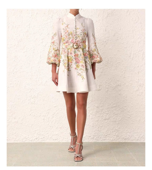 Vestido blanco flores