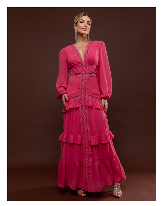 Vestido fiusha largo boho