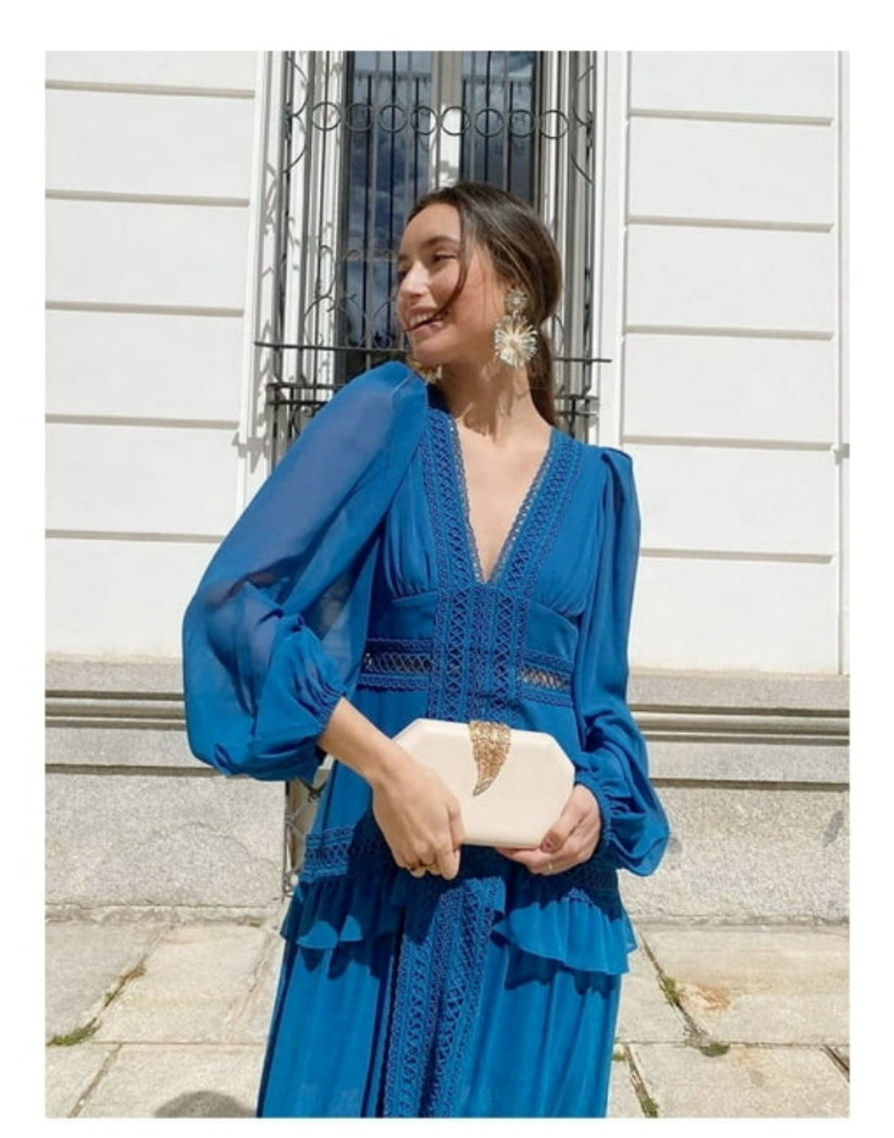 Vestido BOHO largo azul