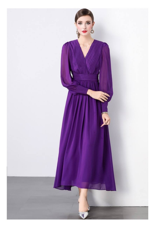 VESTIDO MIDI MORADO