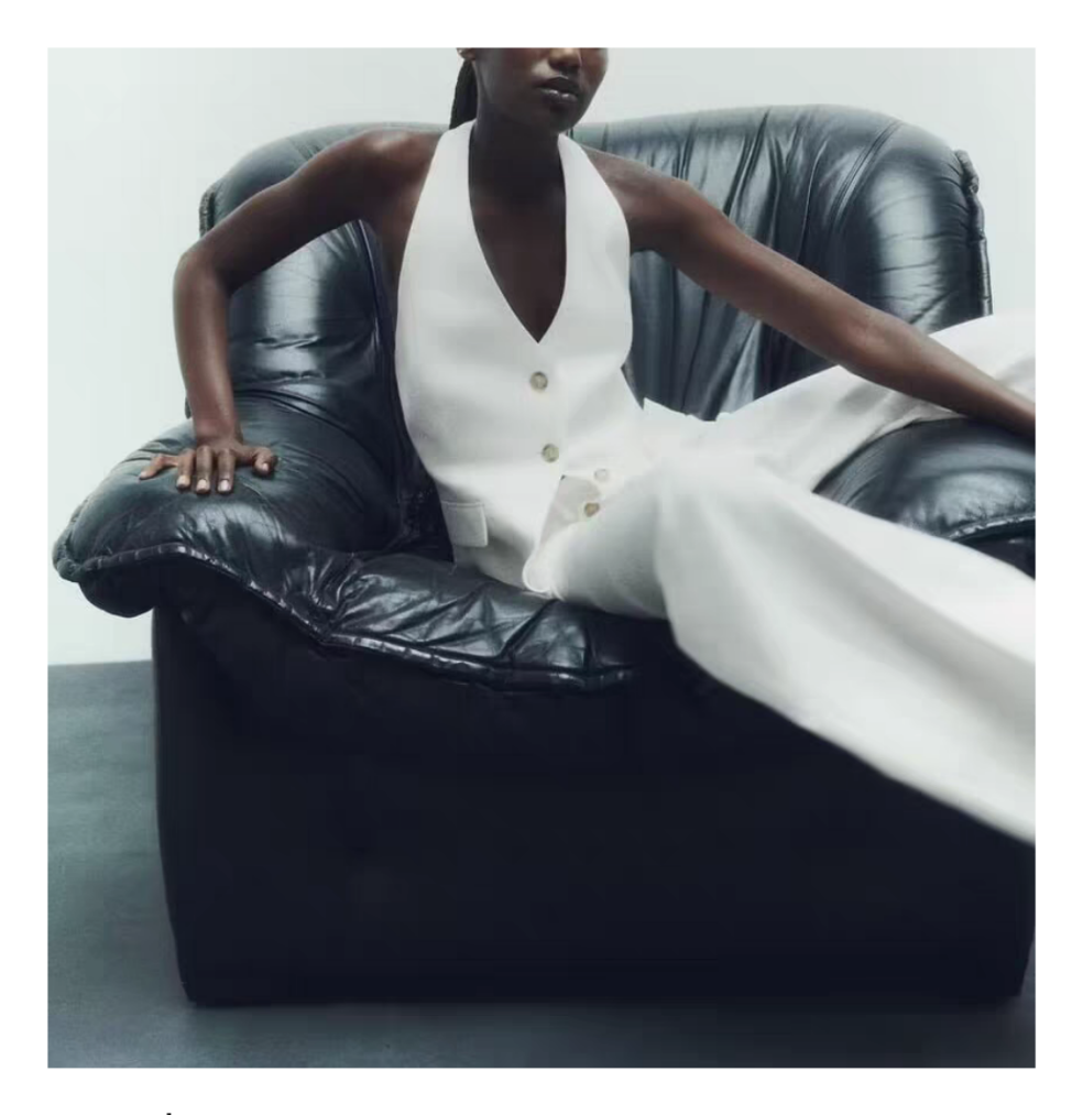 Conjunto chaleco y pantalón blanco