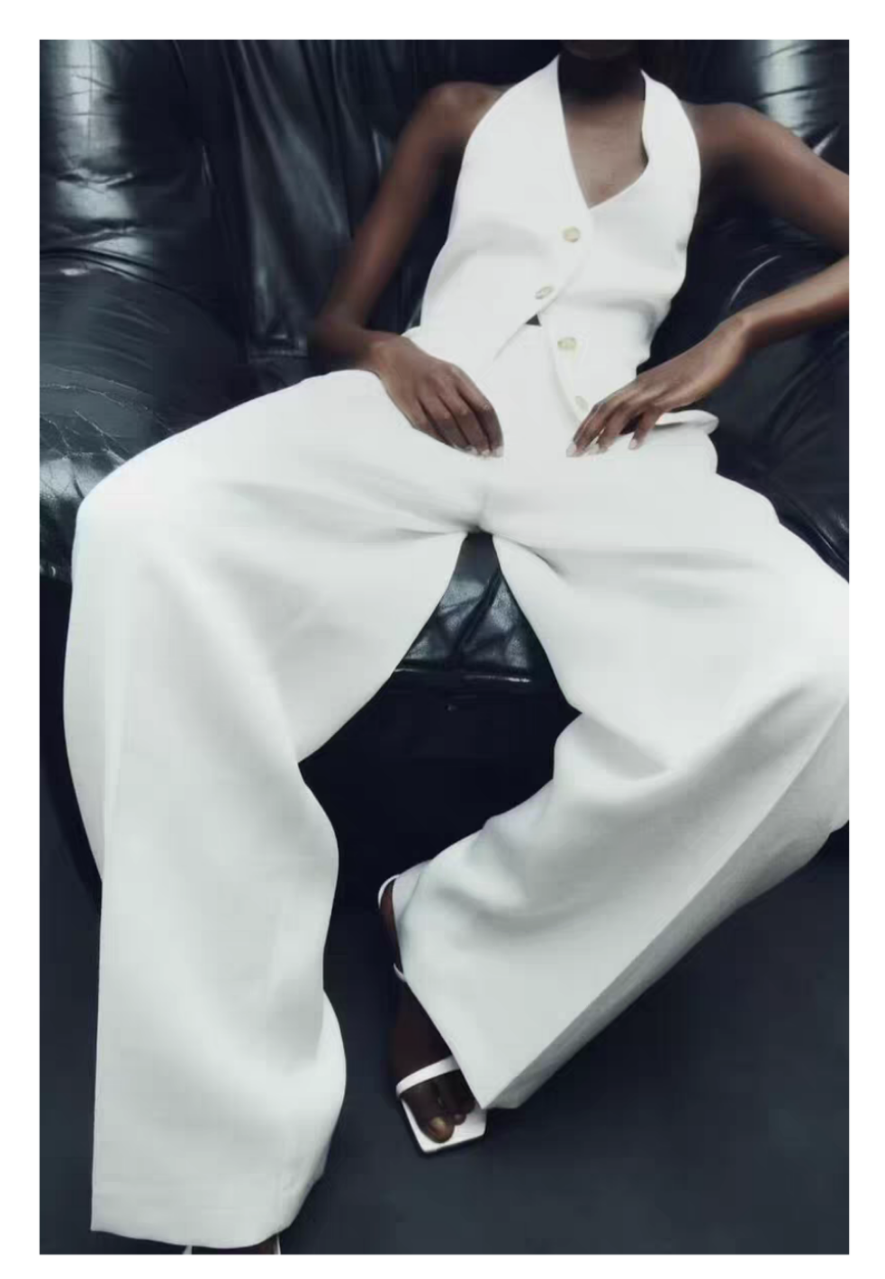 Conjunto chaleco y pantalón blanco