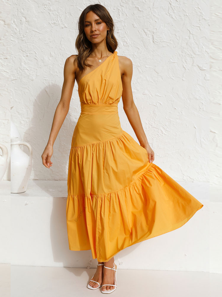 Vestido Amarillo Midi