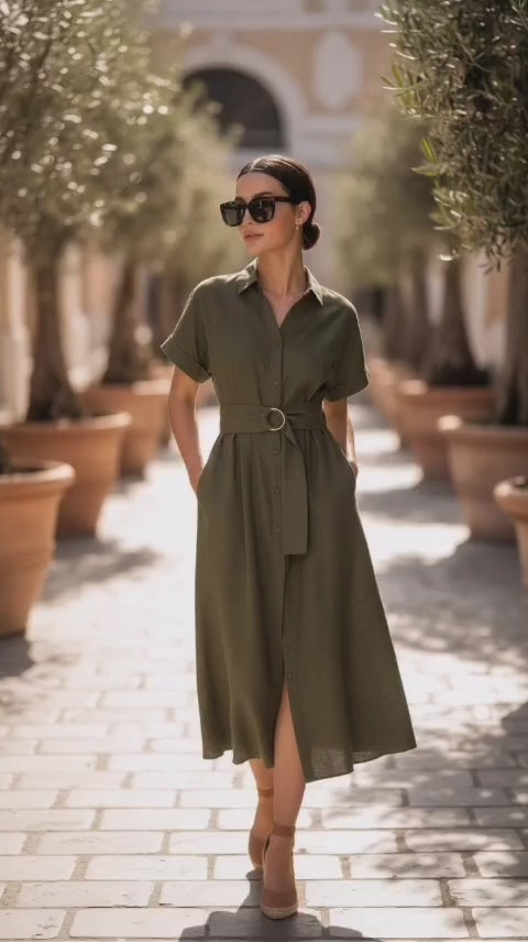Vestido verde militar