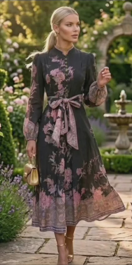 Vestido negro midi