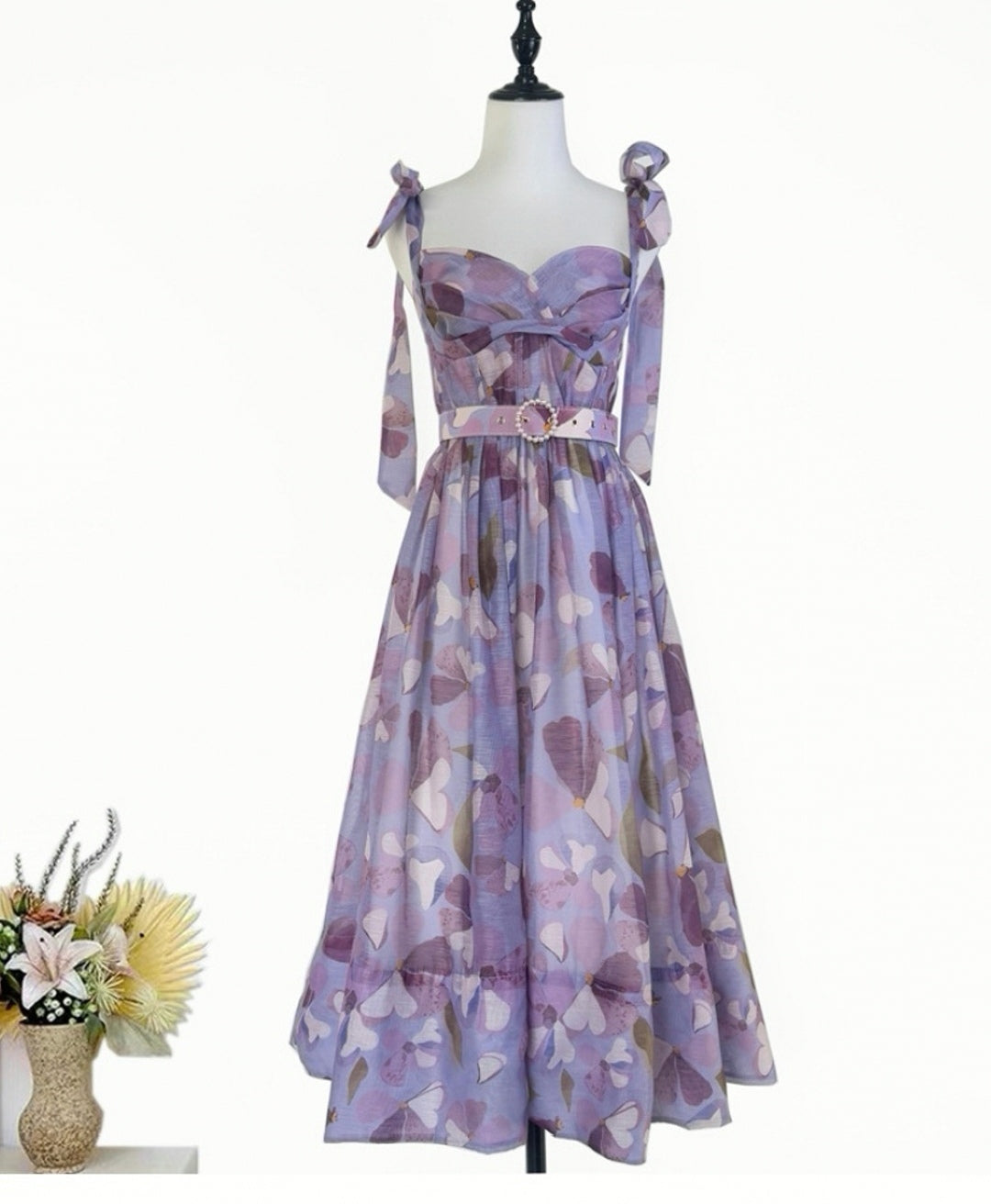 Vestido lila tirantes