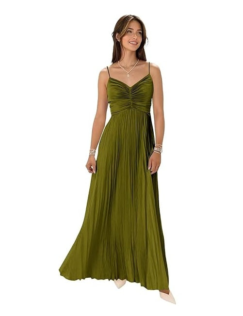 Vestido verde olivo tirantes