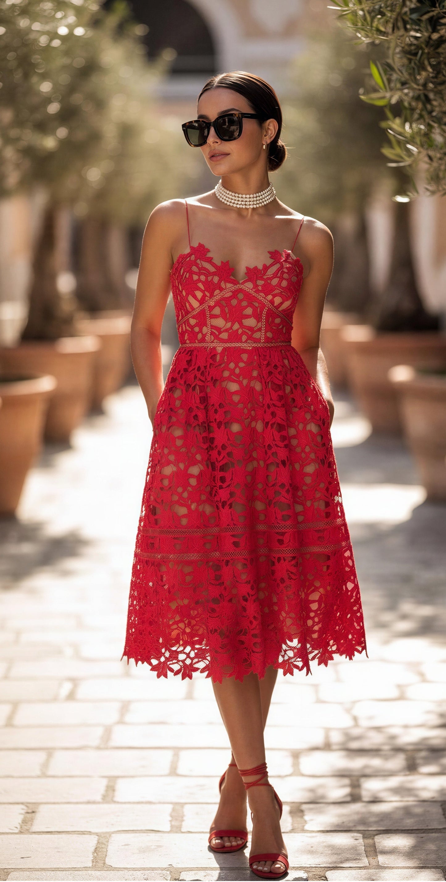 Vestido rojo tirantes