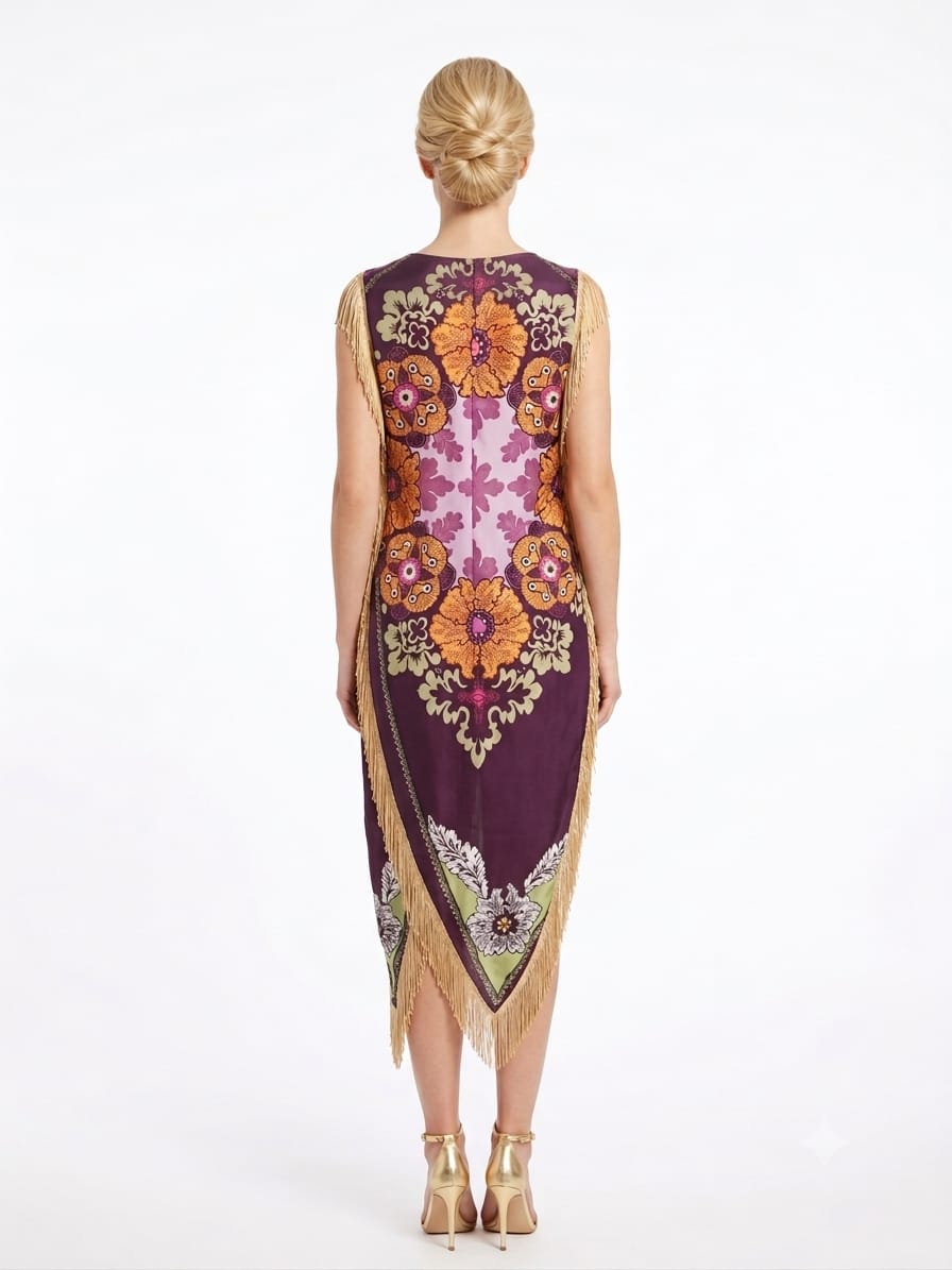 Vestido con flecos