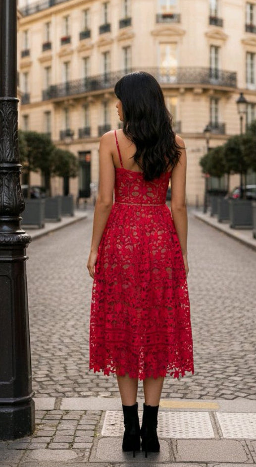 Vestido rojo tirantes