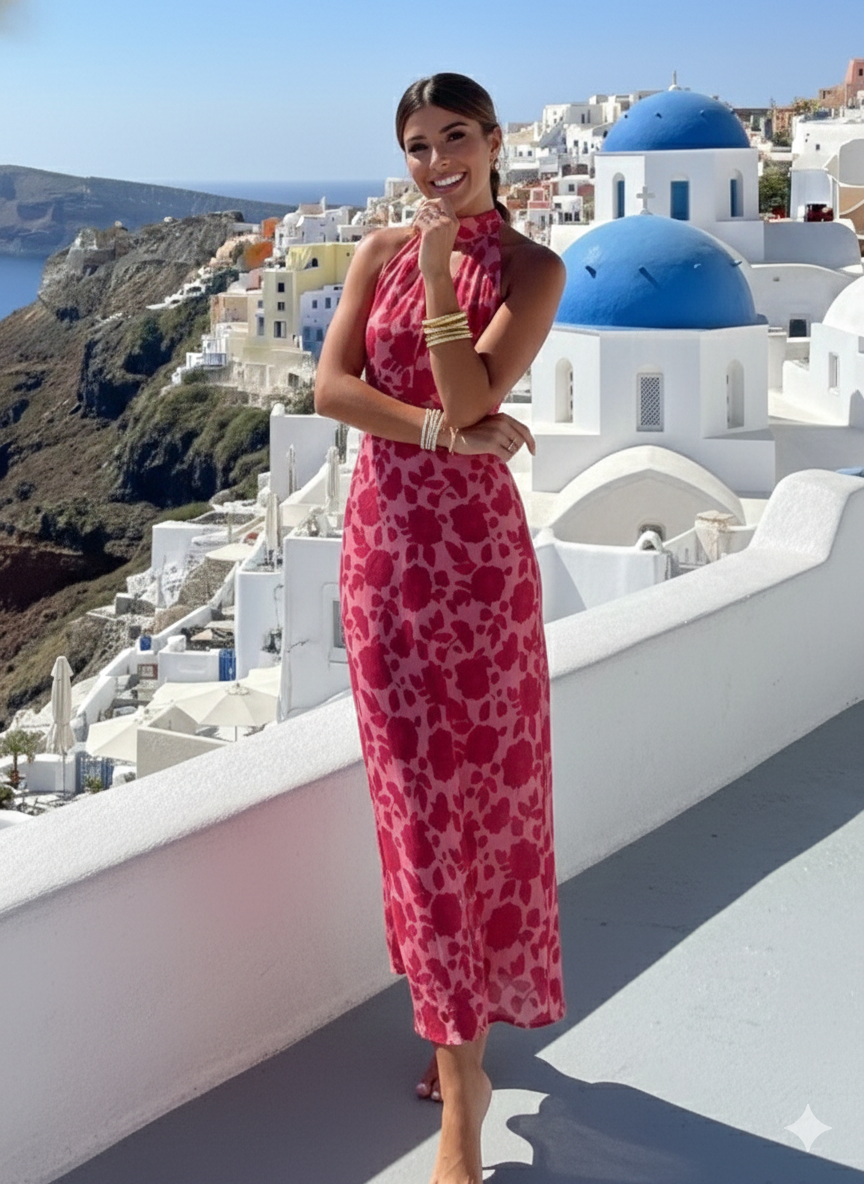 Vestido halter fiusha