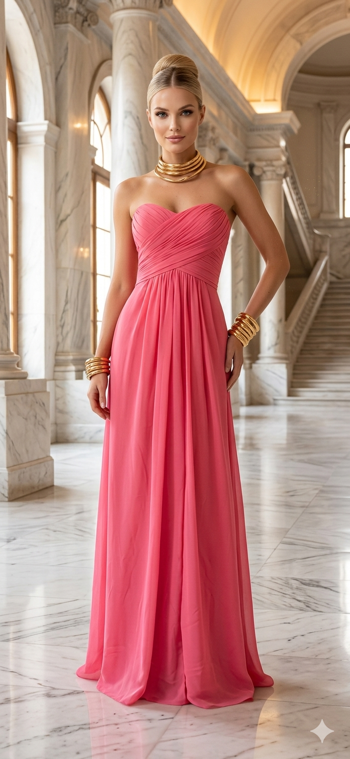 Vestido fiusha strapless