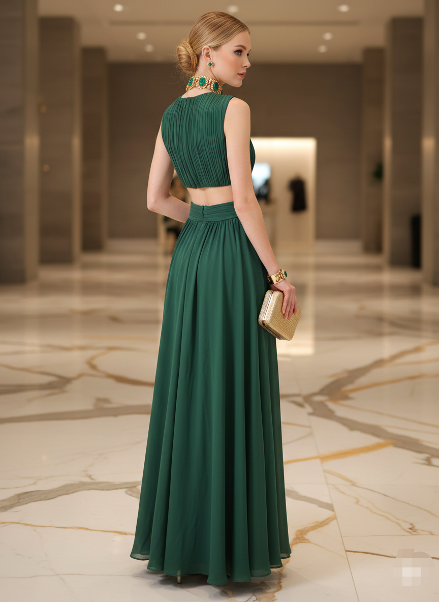 Vestido verde esmeralda