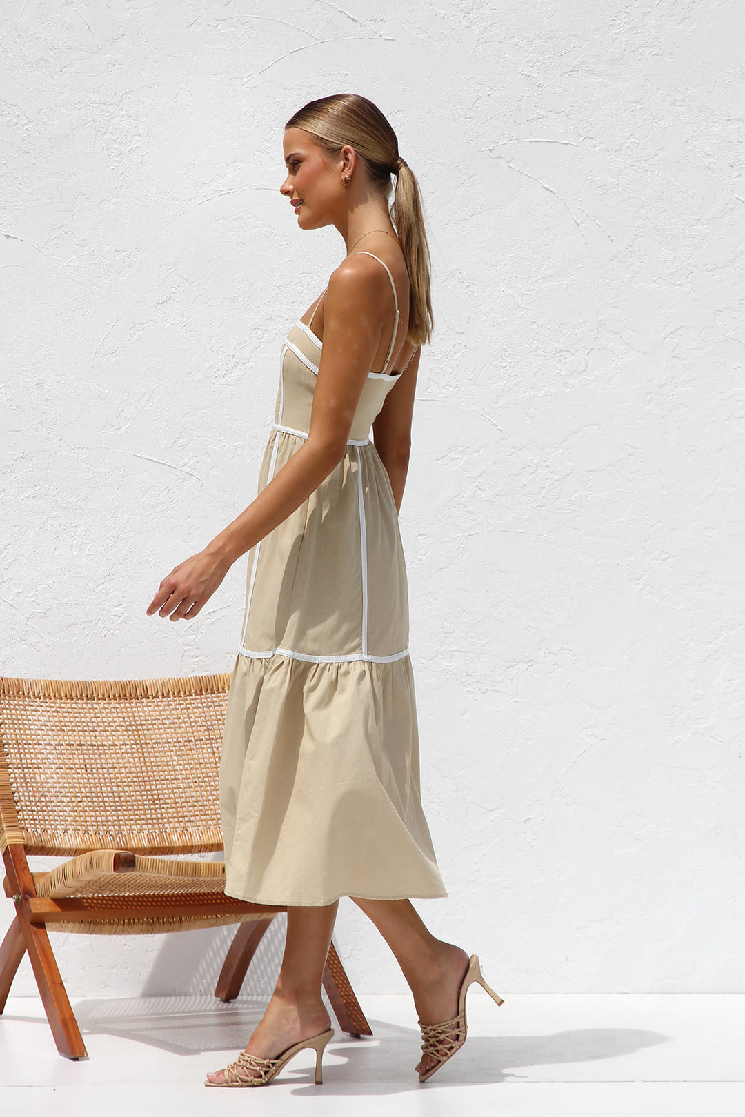 Vestido beige casual