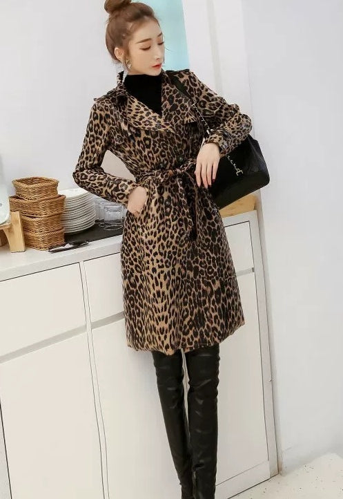 Gabardina animal print