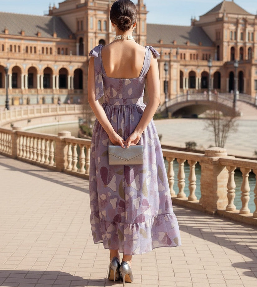 Vestido lila tirantes