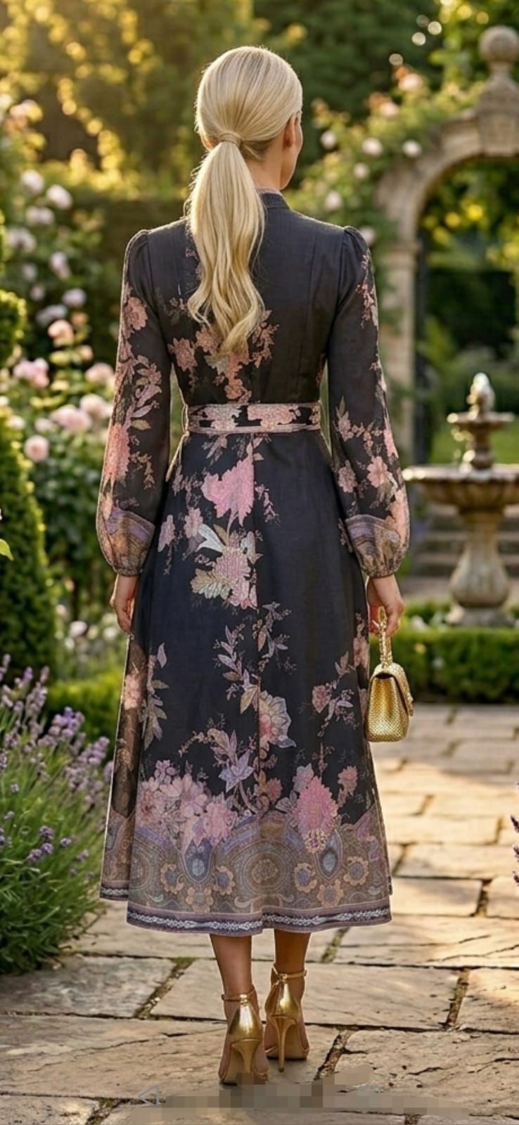 Vestido negro midi