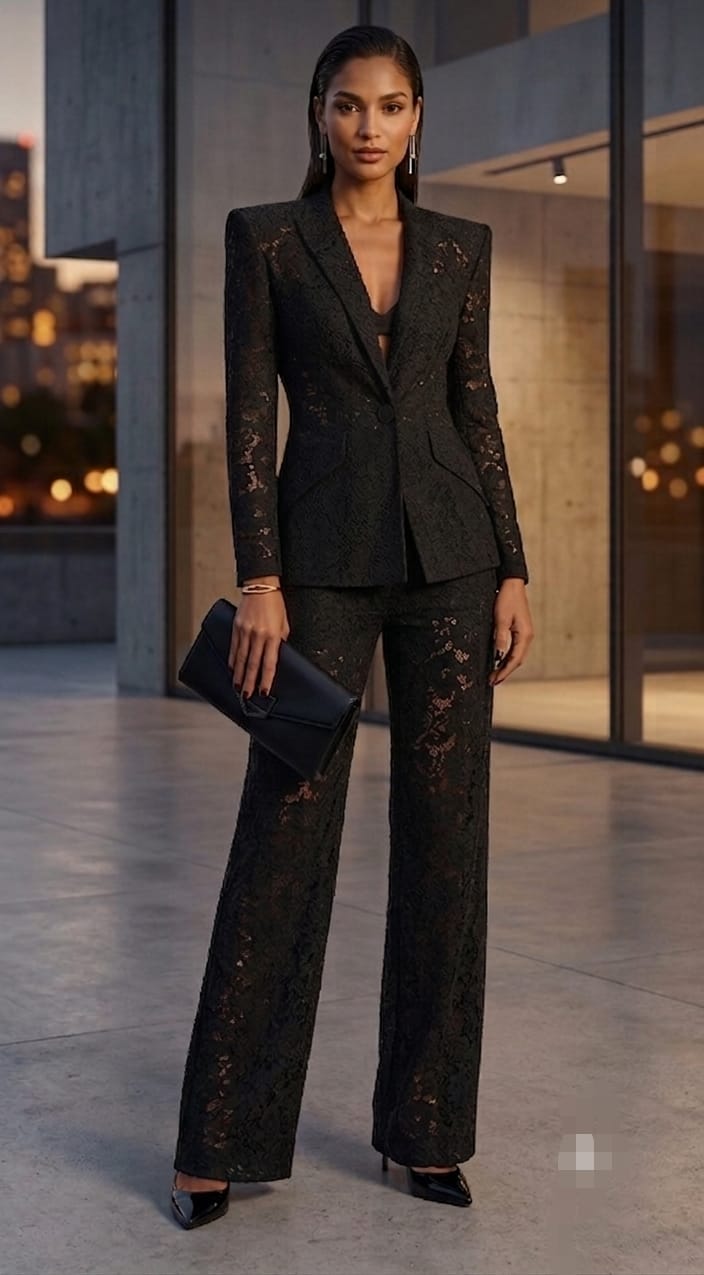 Traje sastre encaje
