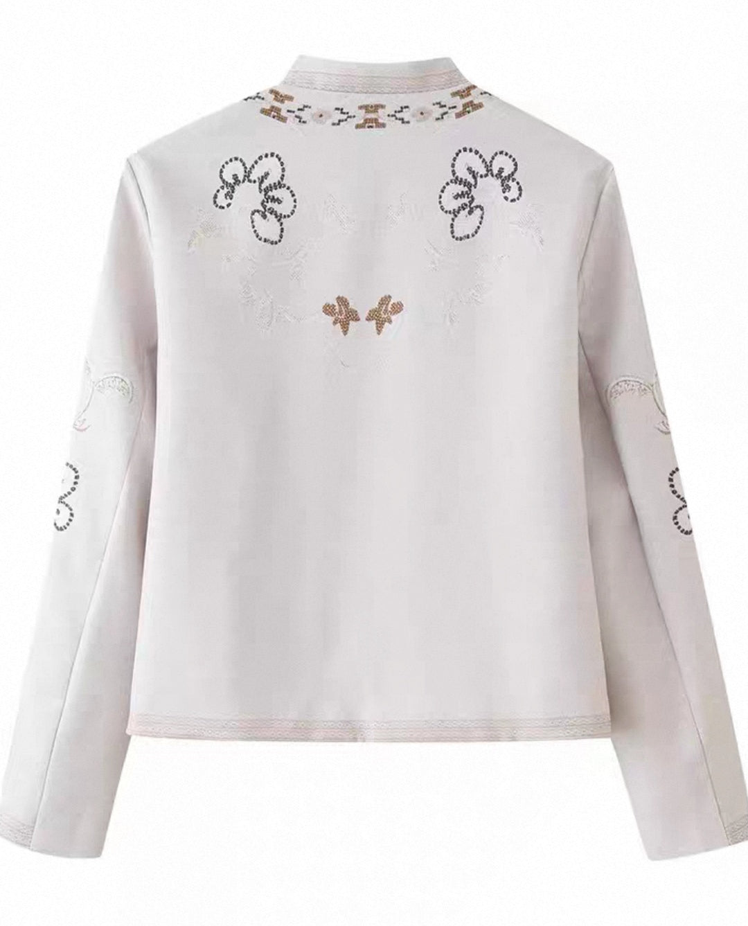 Jacket hueso estampada