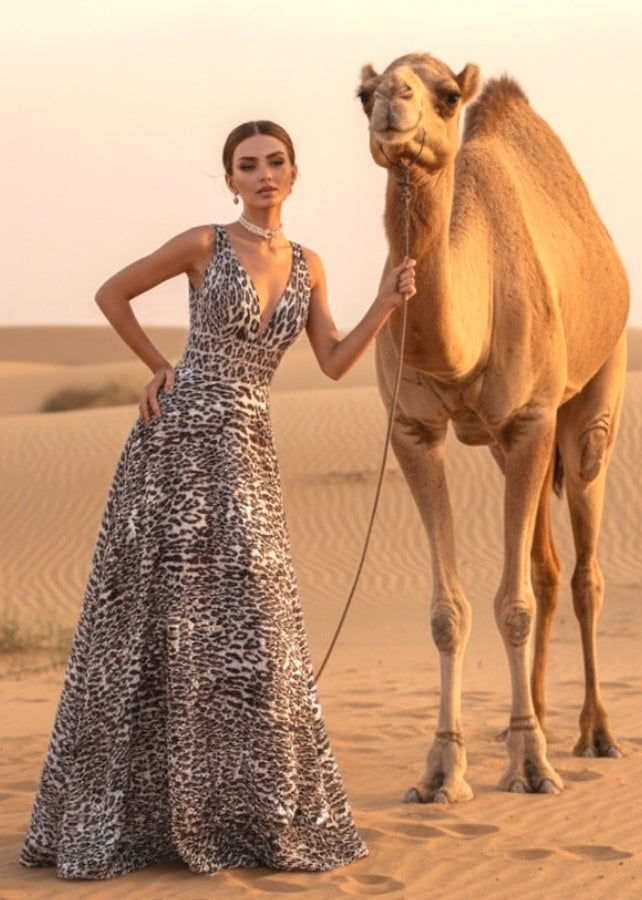 Vestido lux animal print