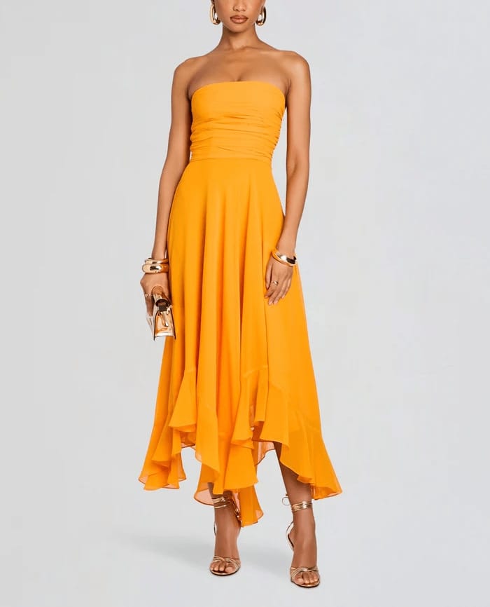 Vestidor strapless color mango