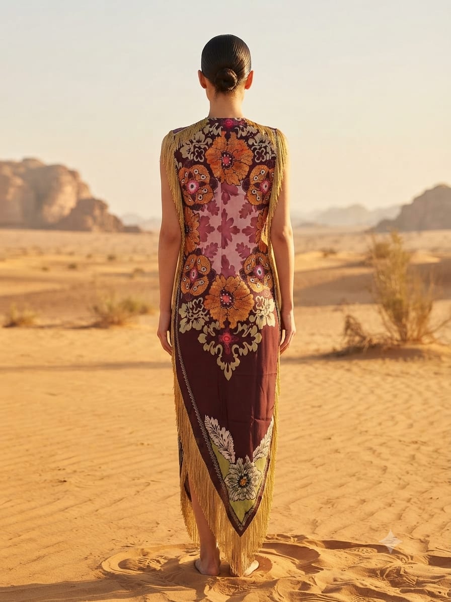 Vestido con flecos