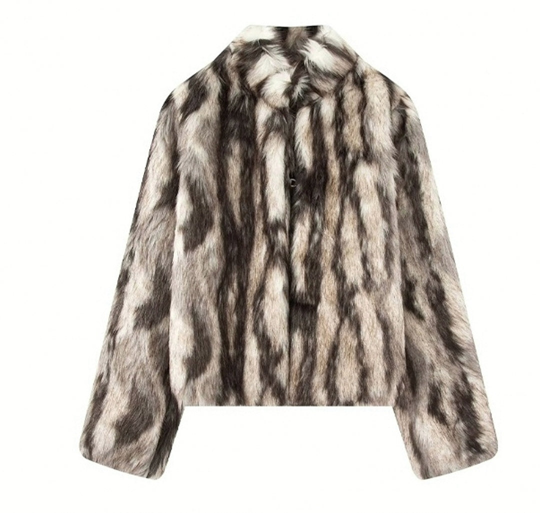 Abrigo multicolor sintético