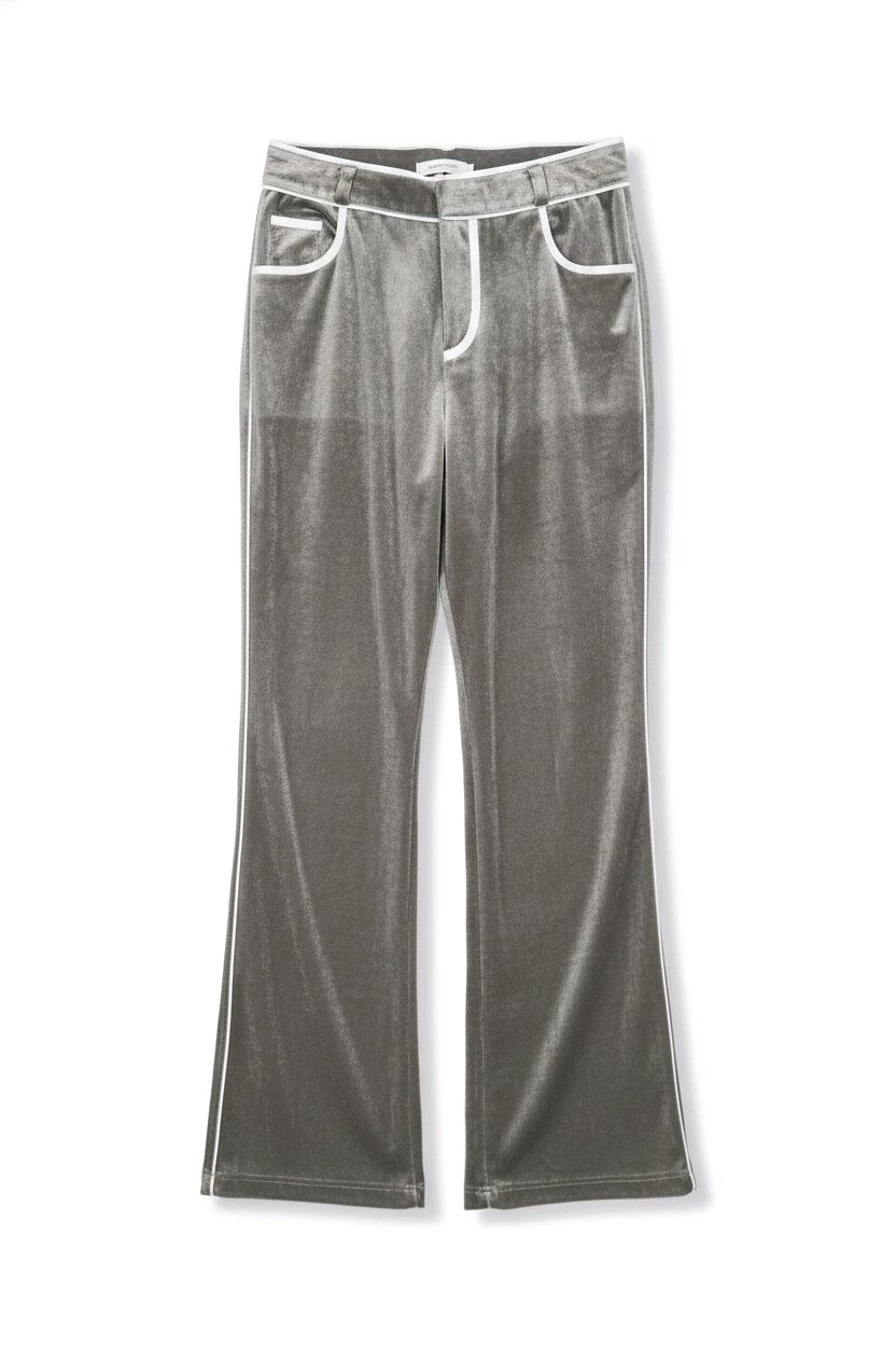 Pantalón plateado terciopelo