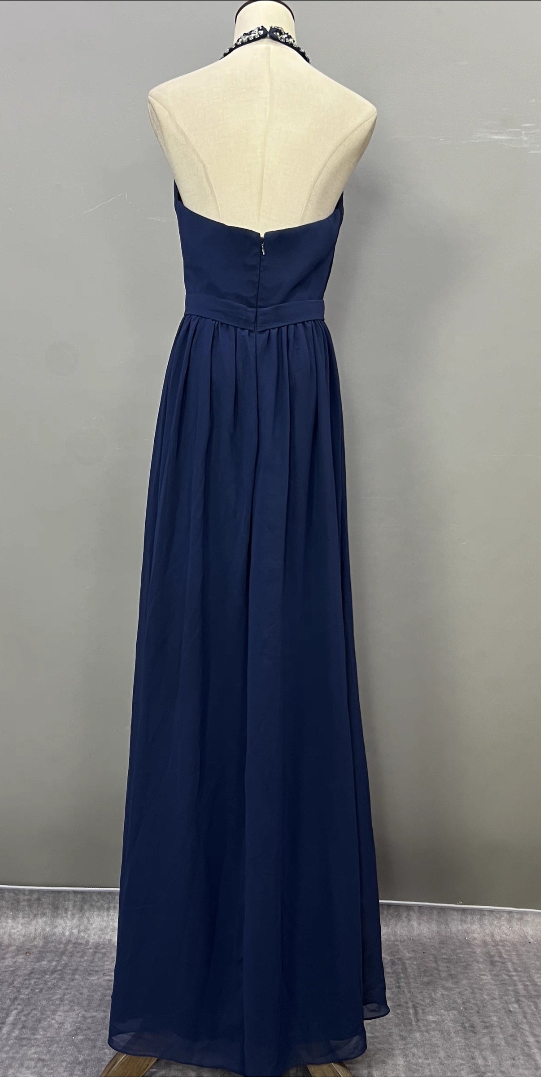 Vestido halter azul marino
