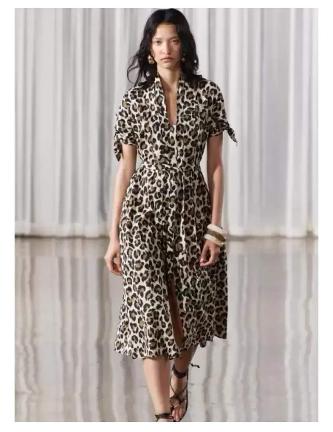 Vestido Animal print midi