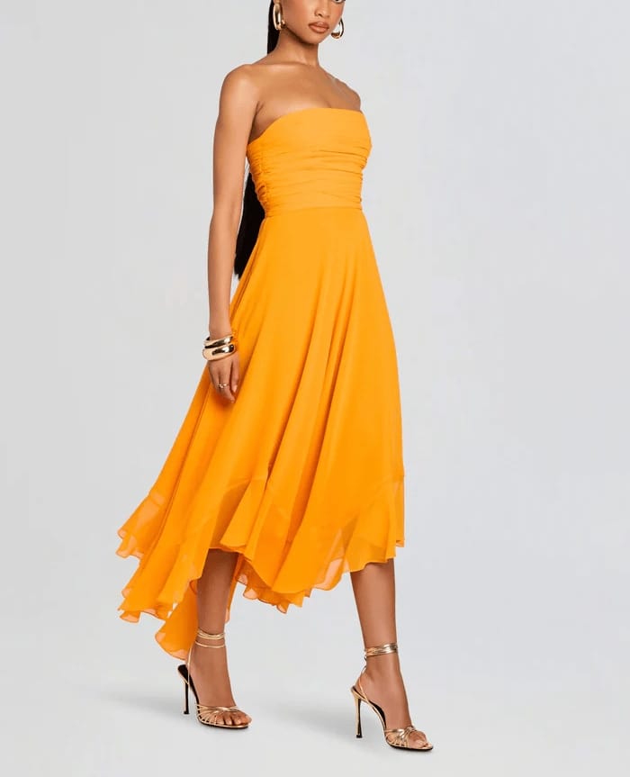 Vestidor strapless color mango