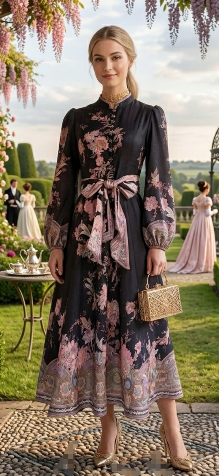 Vestido negro midi