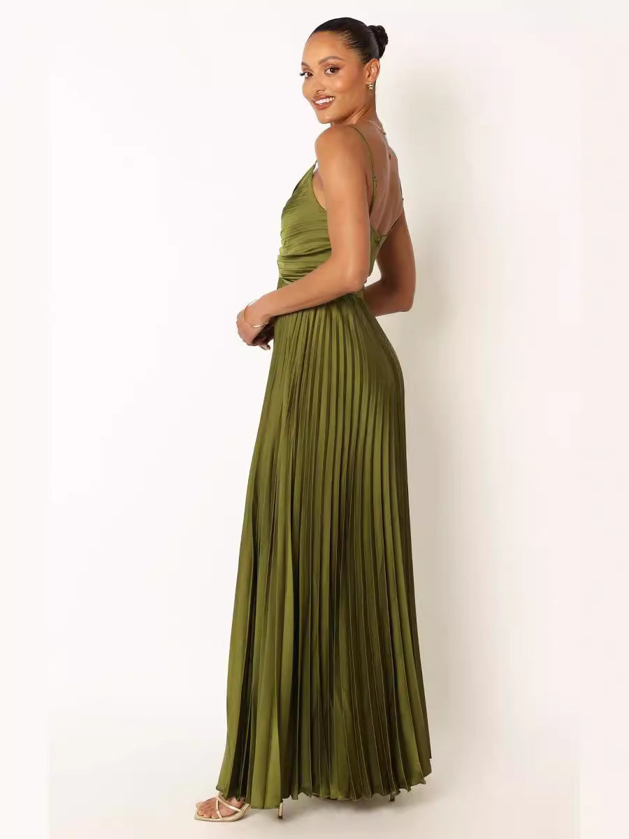 Vestido verde olivo tirantes