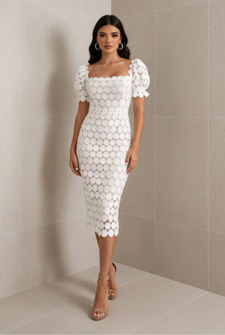Vestido blanco cocktail