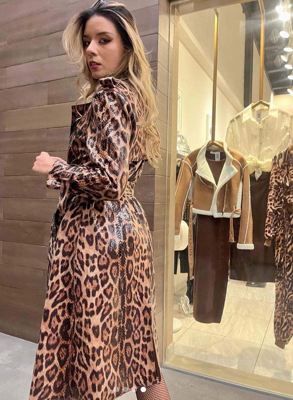 Gabardina animal print